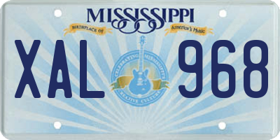 MS license plate XAL968