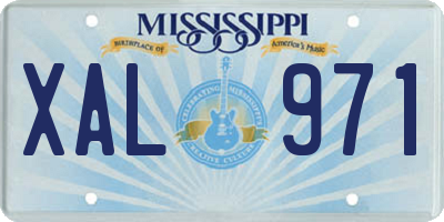 MS license plate XAL971