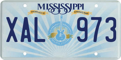 MS license plate XAL973