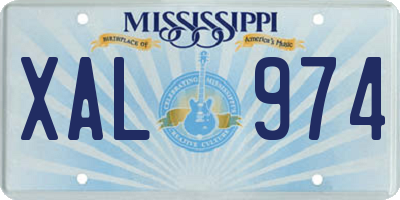 MS license plate XAL974