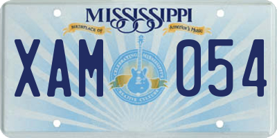 MS license plate XAM054
