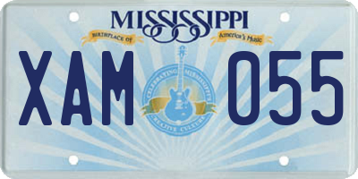 MS license plate XAM055