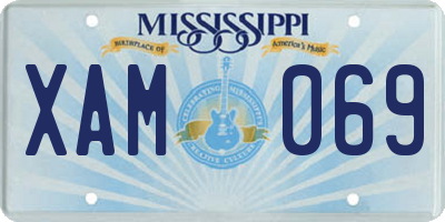 MS license plate XAM069