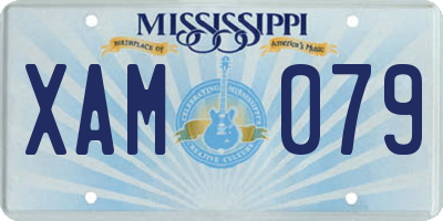 MS license plate XAM079