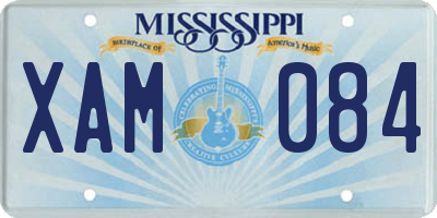 MS license plate XAM084