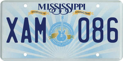 MS license plate XAM086