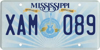 MS license plate XAM089