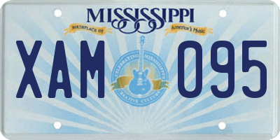 MS license plate XAM095