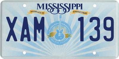 MS license plate XAM139