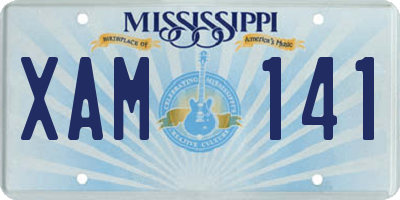 MS license plate XAM141