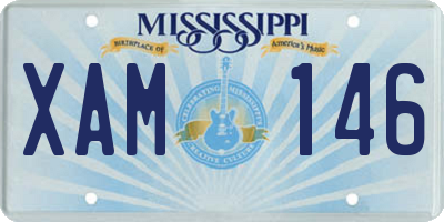MS license plate XAM146
