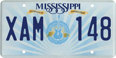 MS license plate XAM148