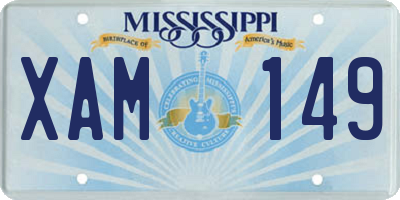 MS license plate XAM149