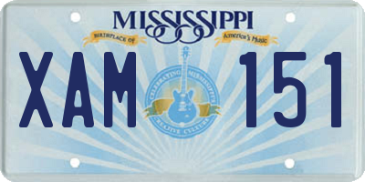 MS license plate XAM151