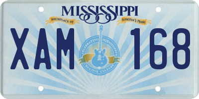 MS license plate XAM168