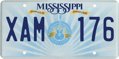 MS license plate XAM176