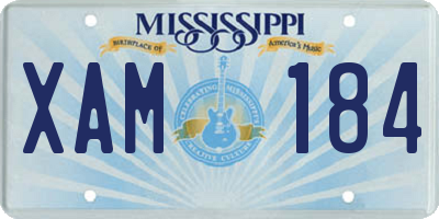 MS license plate XAM184