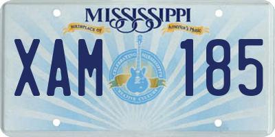 MS license plate XAM185