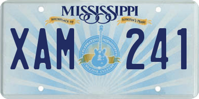 MS license plate XAM241