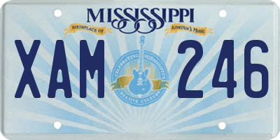 MS license plate XAM246
