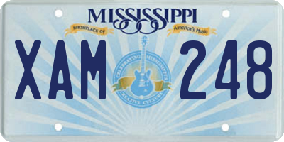 MS license plate XAM248