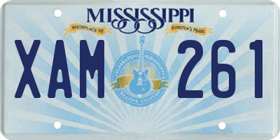 MS license plate XAM261