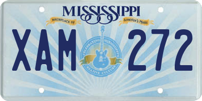 MS license plate XAM272