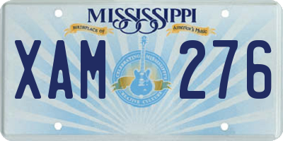 MS license plate XAM276