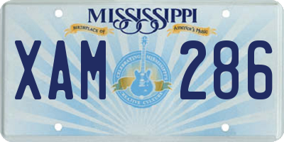 MS license plate XAM286