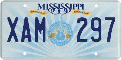 MS license plate XAM297
