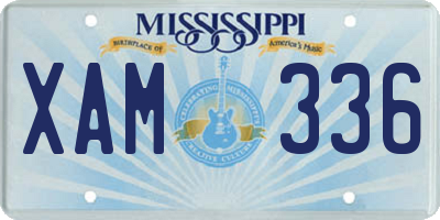 MS license plate XAM336