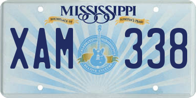 MS license plate XAM338