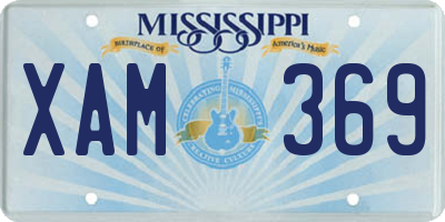 MS license plate XAM369