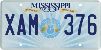 MS license plate XAM376