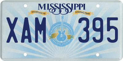MS license plate XAM395