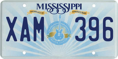 MS license plate XAM396