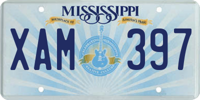 MS license plate XAM397