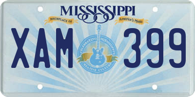 MS license plate XAM399