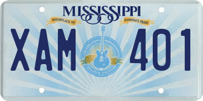 MS license plate XAM401