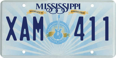 MS license plate XAM411
