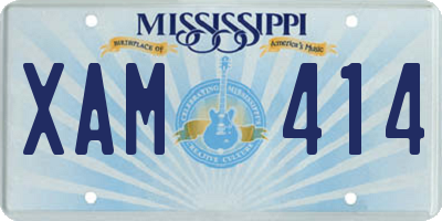 MS license plate XAM414