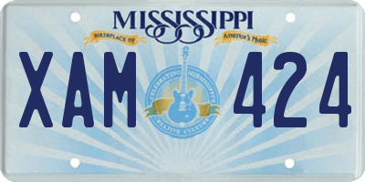 MS license plate XAM424