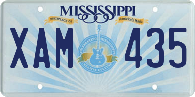 MS license plate XAM435