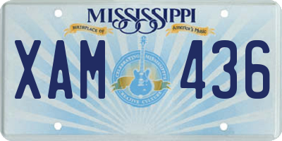 MS license plate XAM436