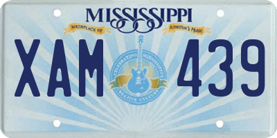MS license plate XAM439