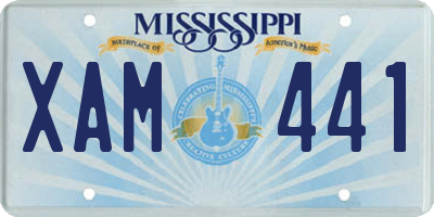 MS license plate XAM441