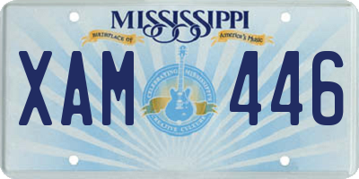 MS license plate XAM446