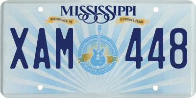 MS license plate XAM448