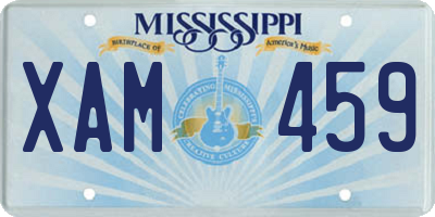 MS license plate XAM459