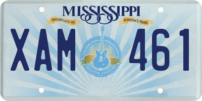 MS license plate XAM461